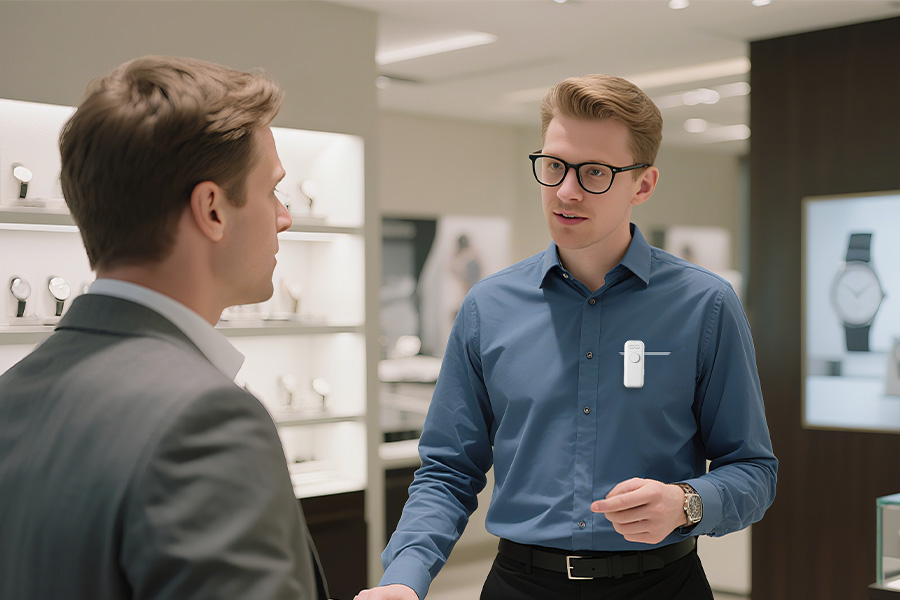 Sales representatives using BizMic