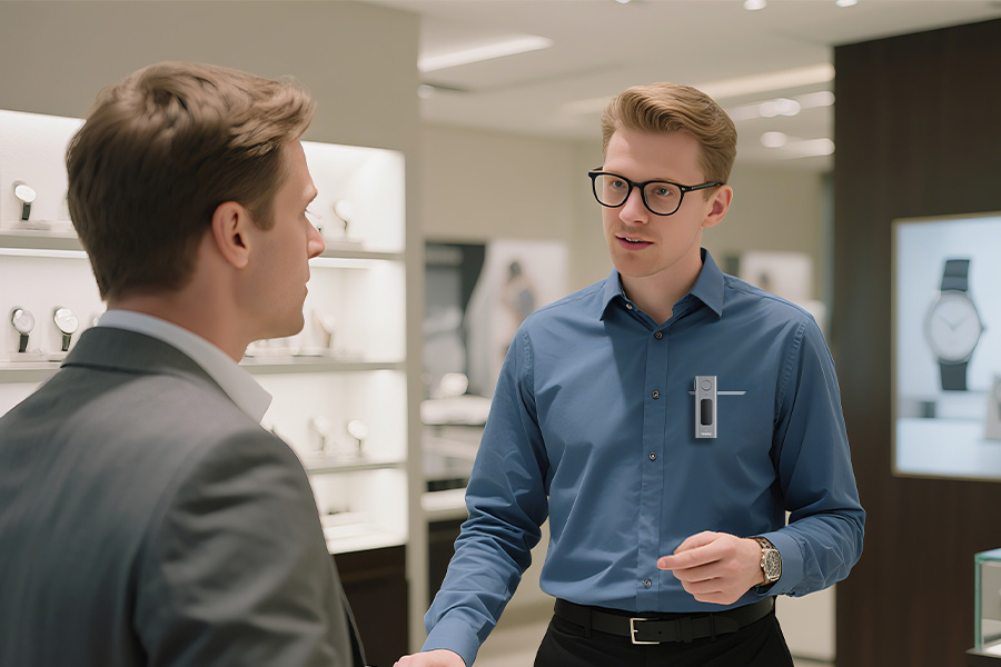 Sales representatives using BizMic