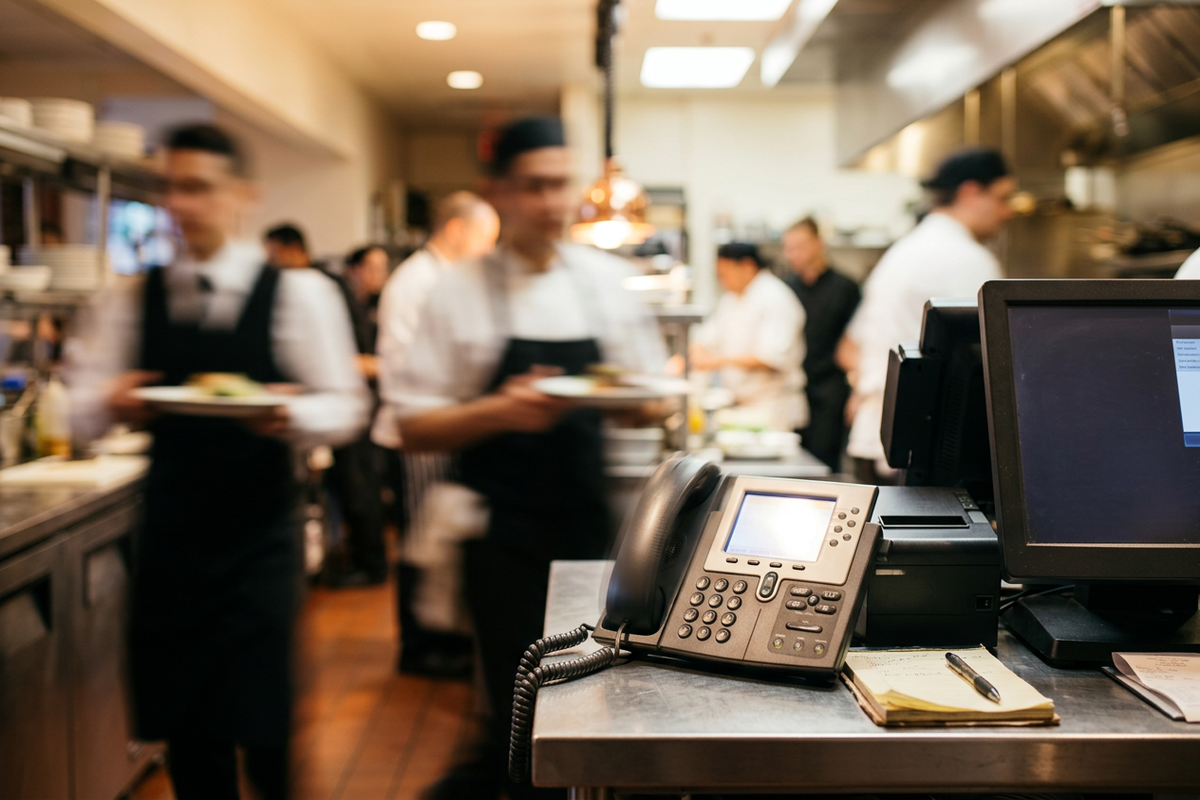 Restaurant phone ringing during dinner rush — the missed call problem