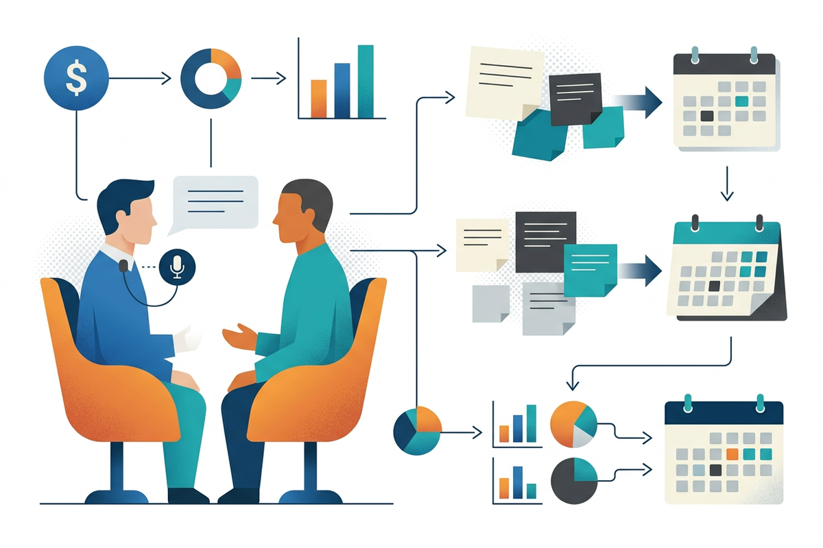 Chair-side conversation captured and turned into a rebooking reminder