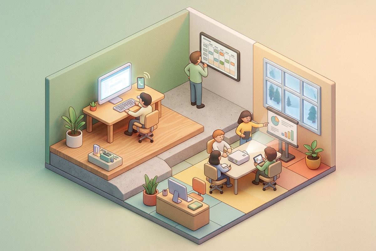 Pro shop phone ringing during a frost delay morning