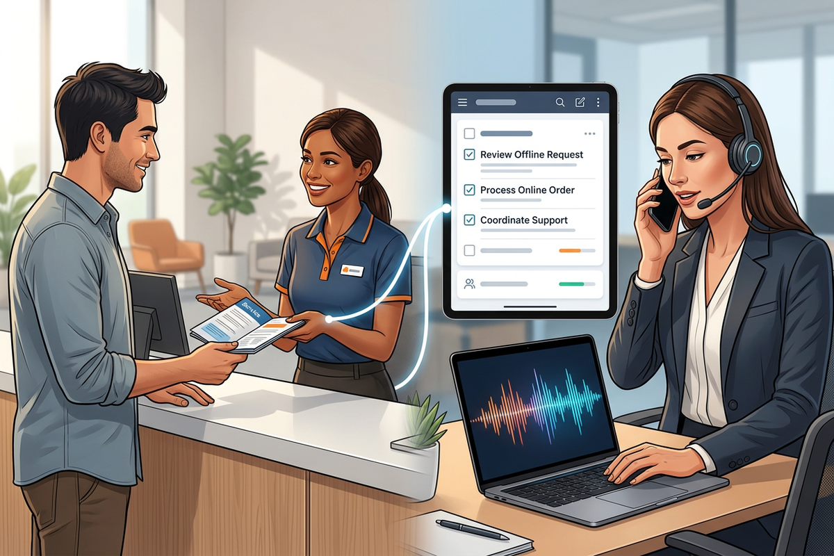 Concept of turning phone and in-person conversations into follow-up tasks