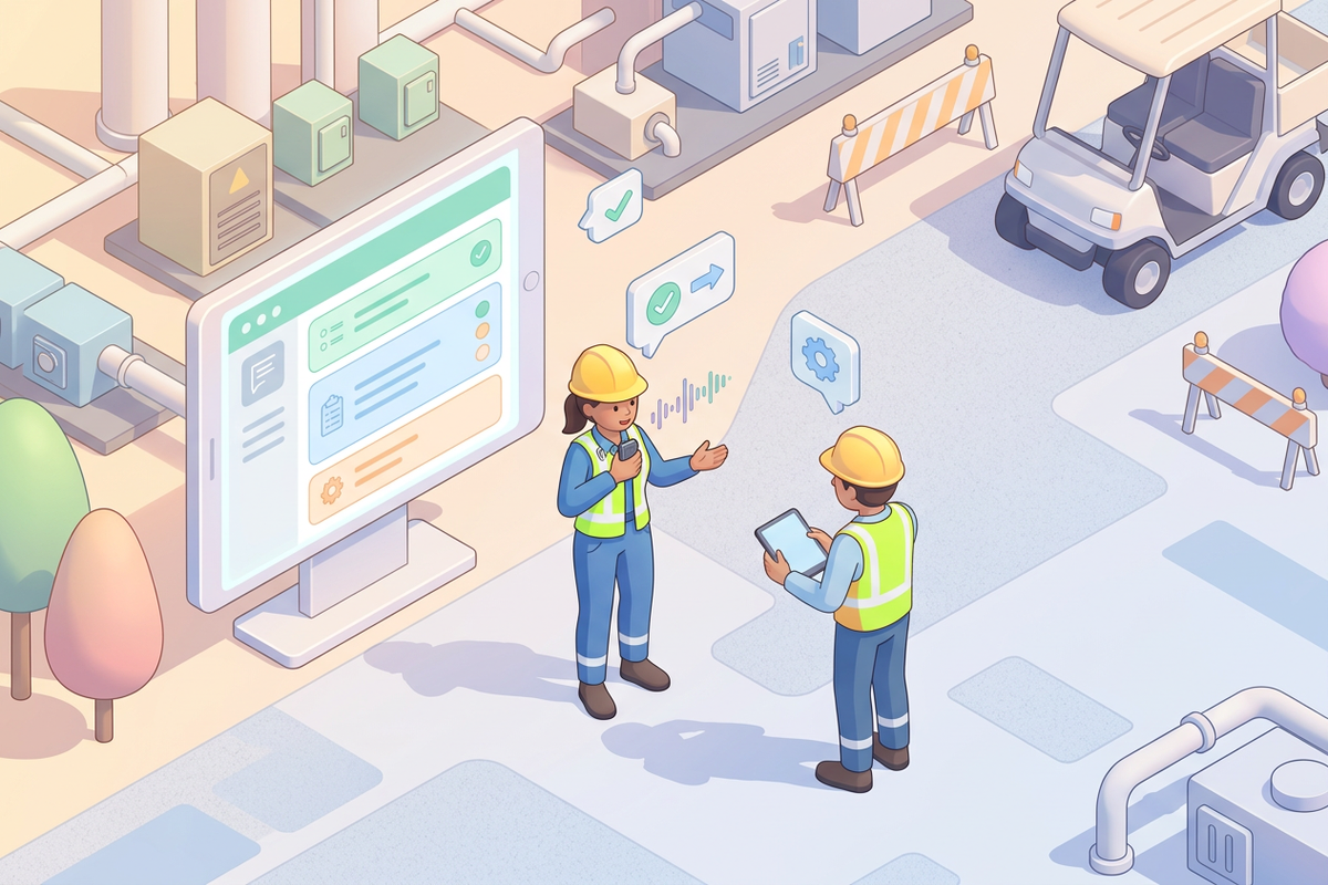 Wearable voice capture device used during a field team handoff