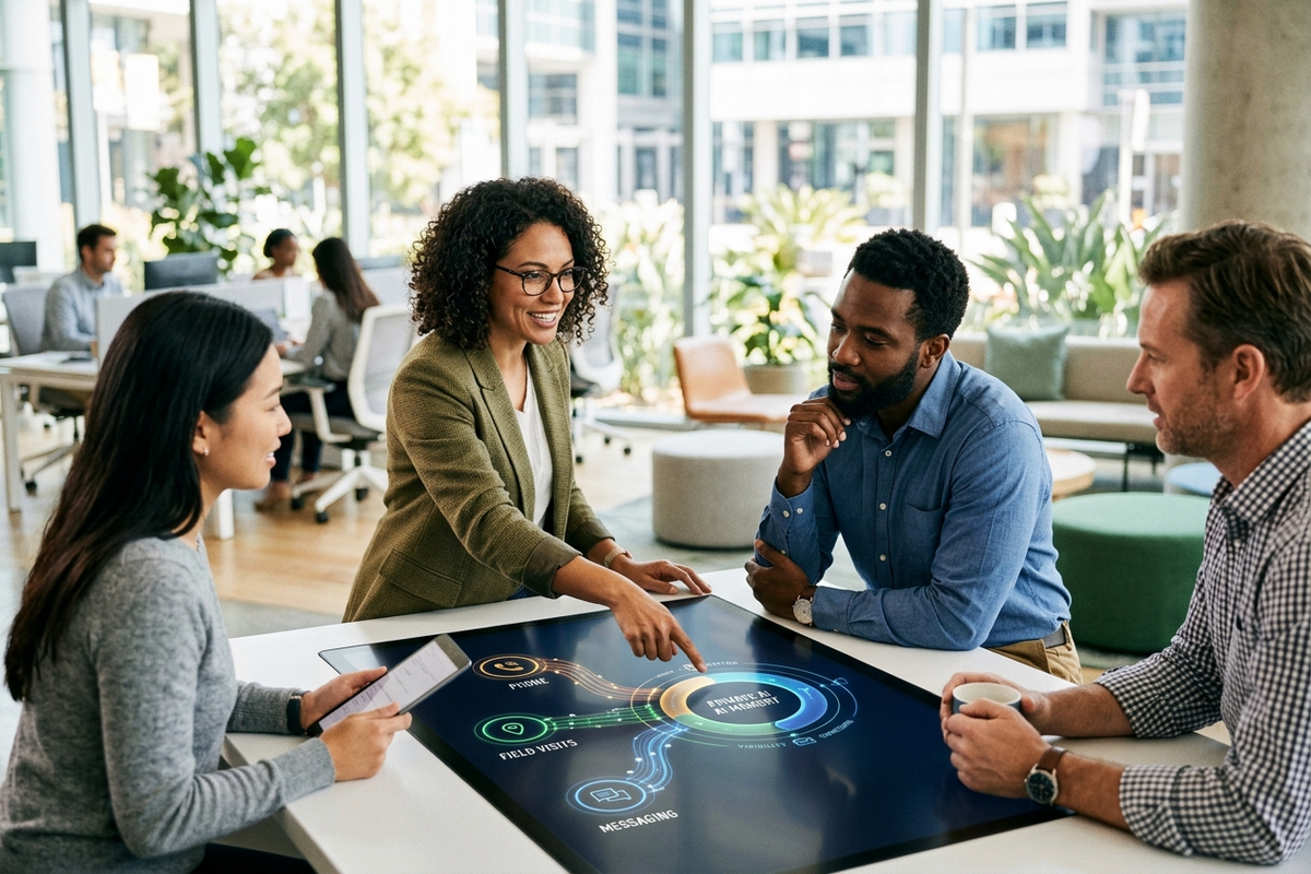 Unified business communication signals feeding into a private AI memory system