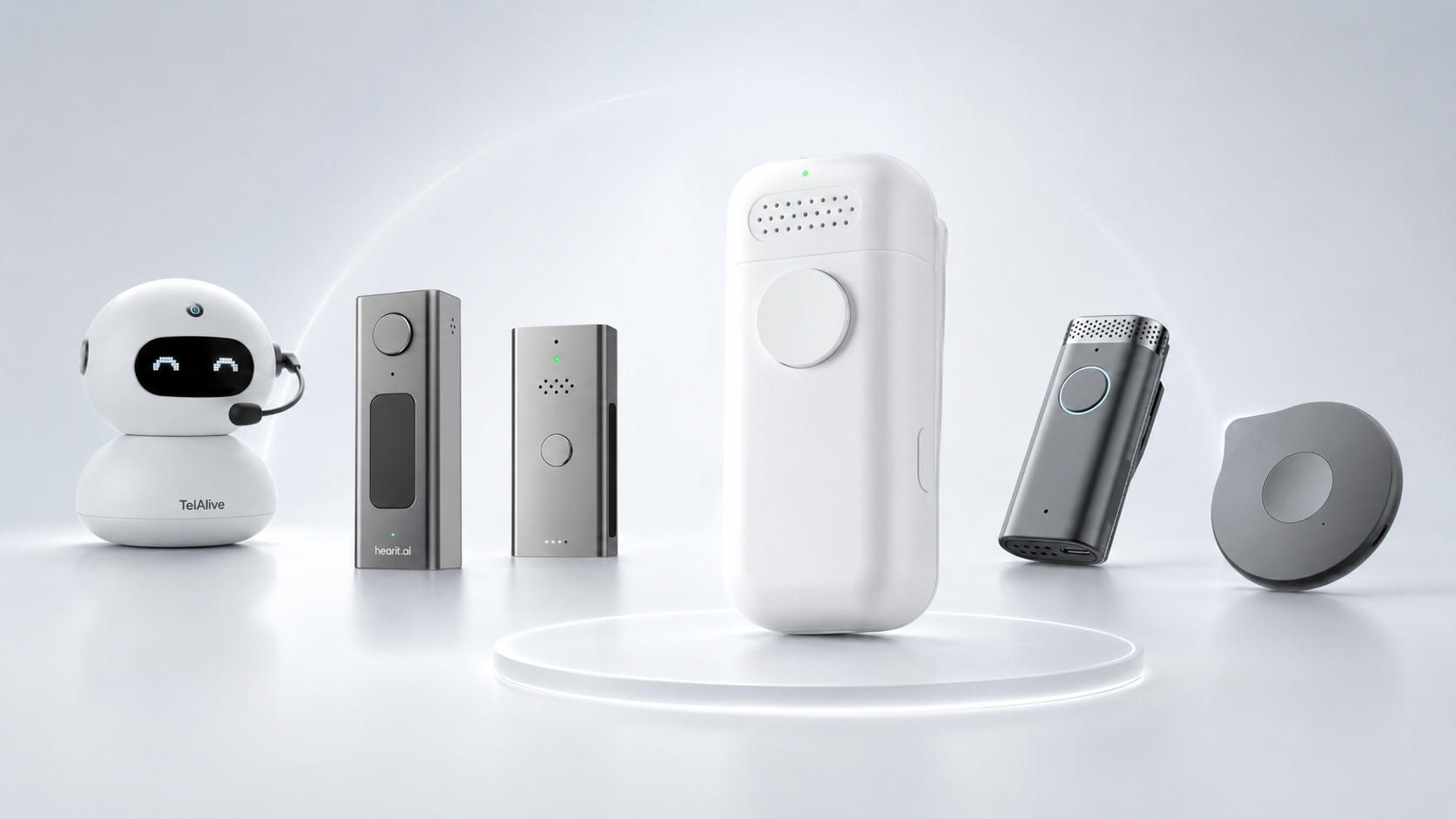 Custom AI voice hardware designed for enterprise meeting capture and Bluetooth app integration