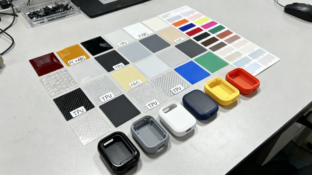 Plastic material samples and swatches