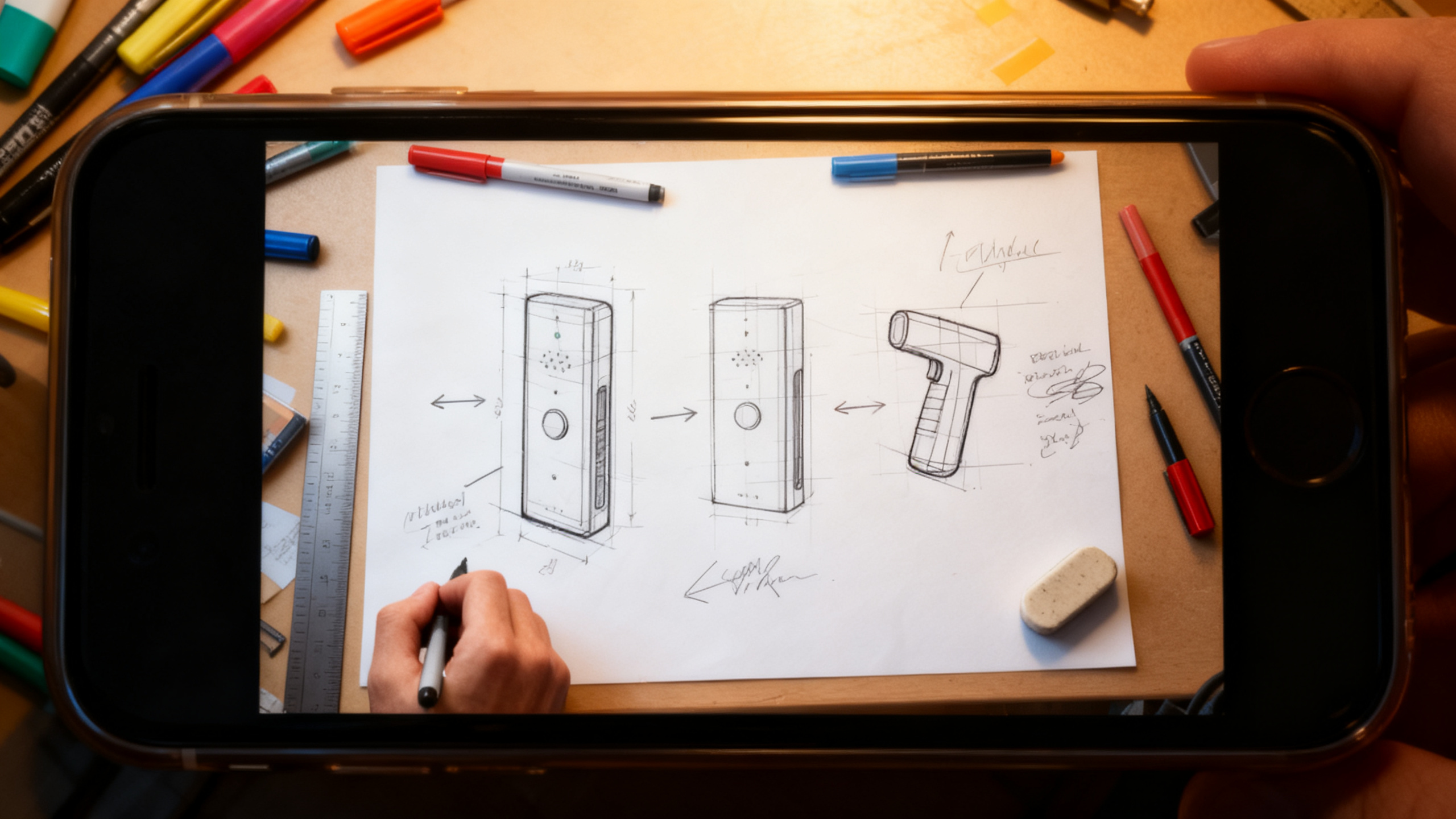 Industrial design sketches