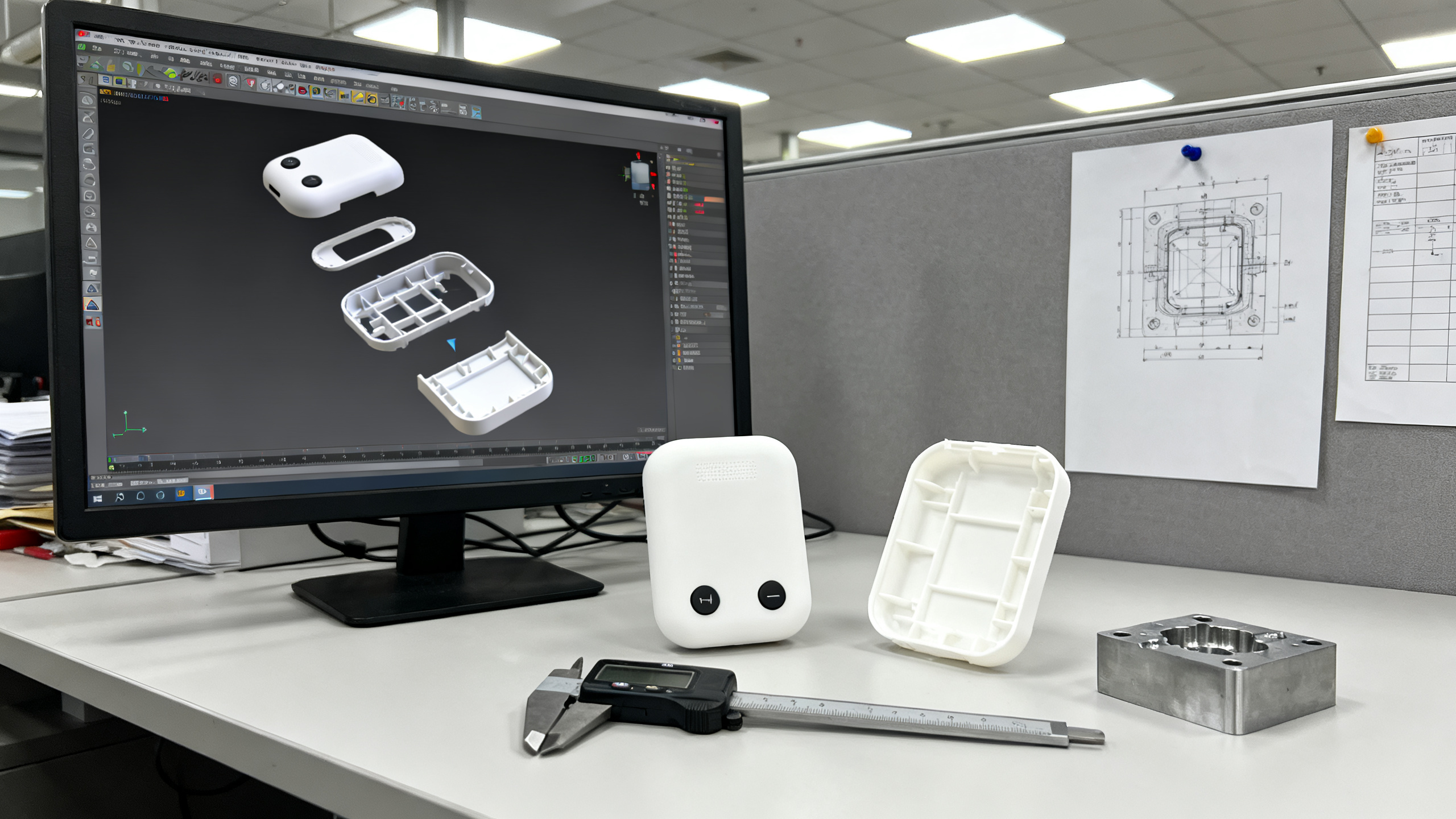 Mechanical design — Industrial design and enclosures for wearable and desktop forms.