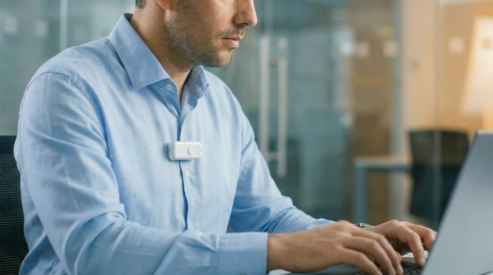 Enterprise team using GMIC voice AI hardware