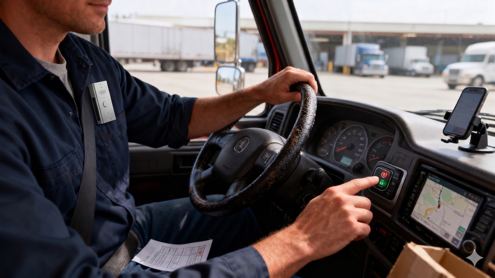 One-touch recording for drivers and field workers