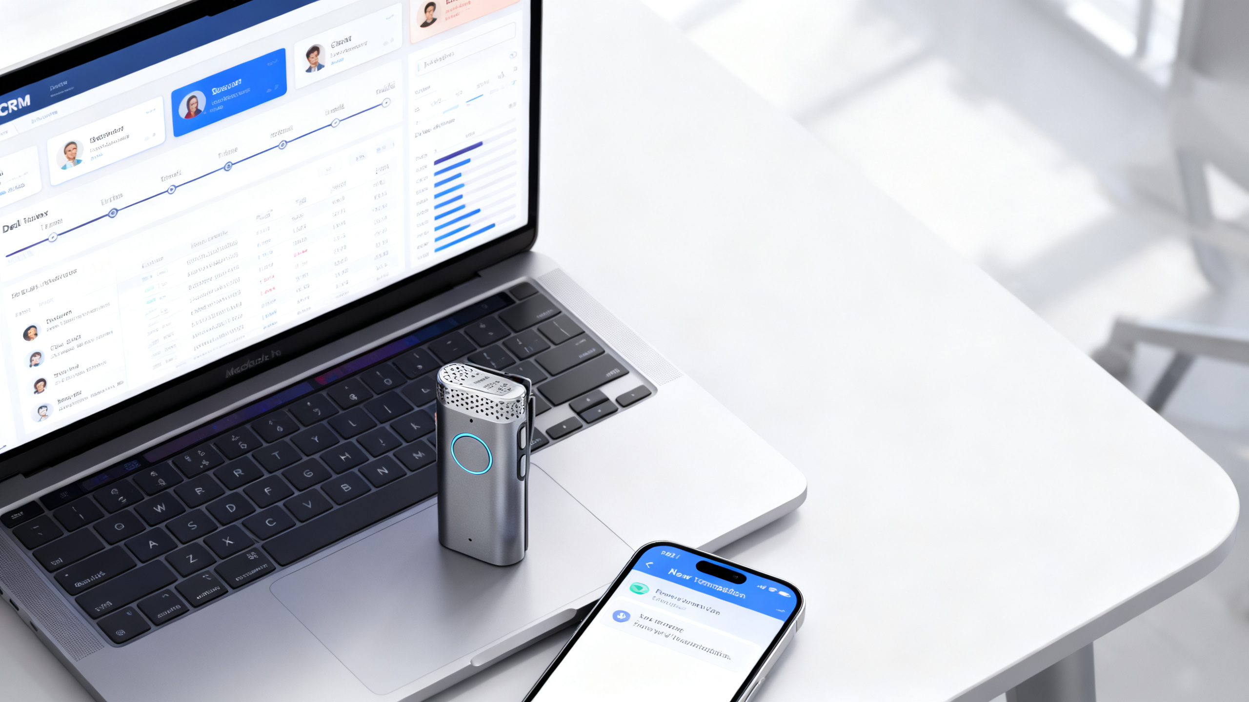 CRM integration workflow with voice data