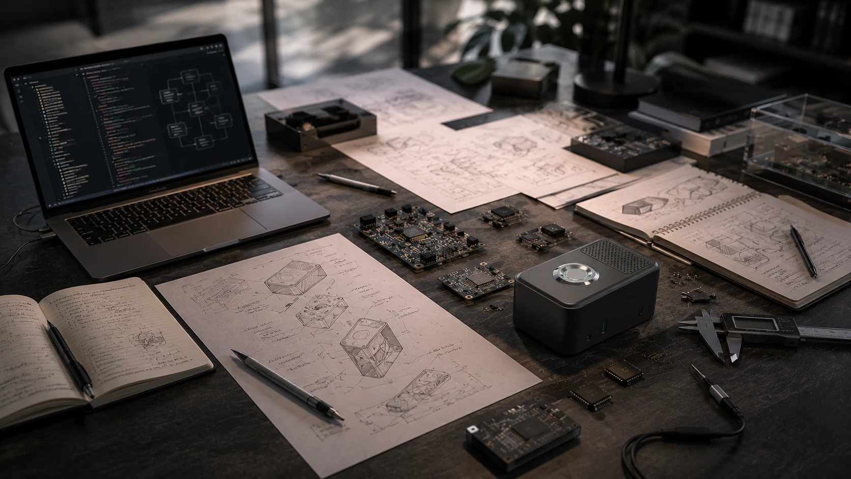 PCB board assembly on the production line