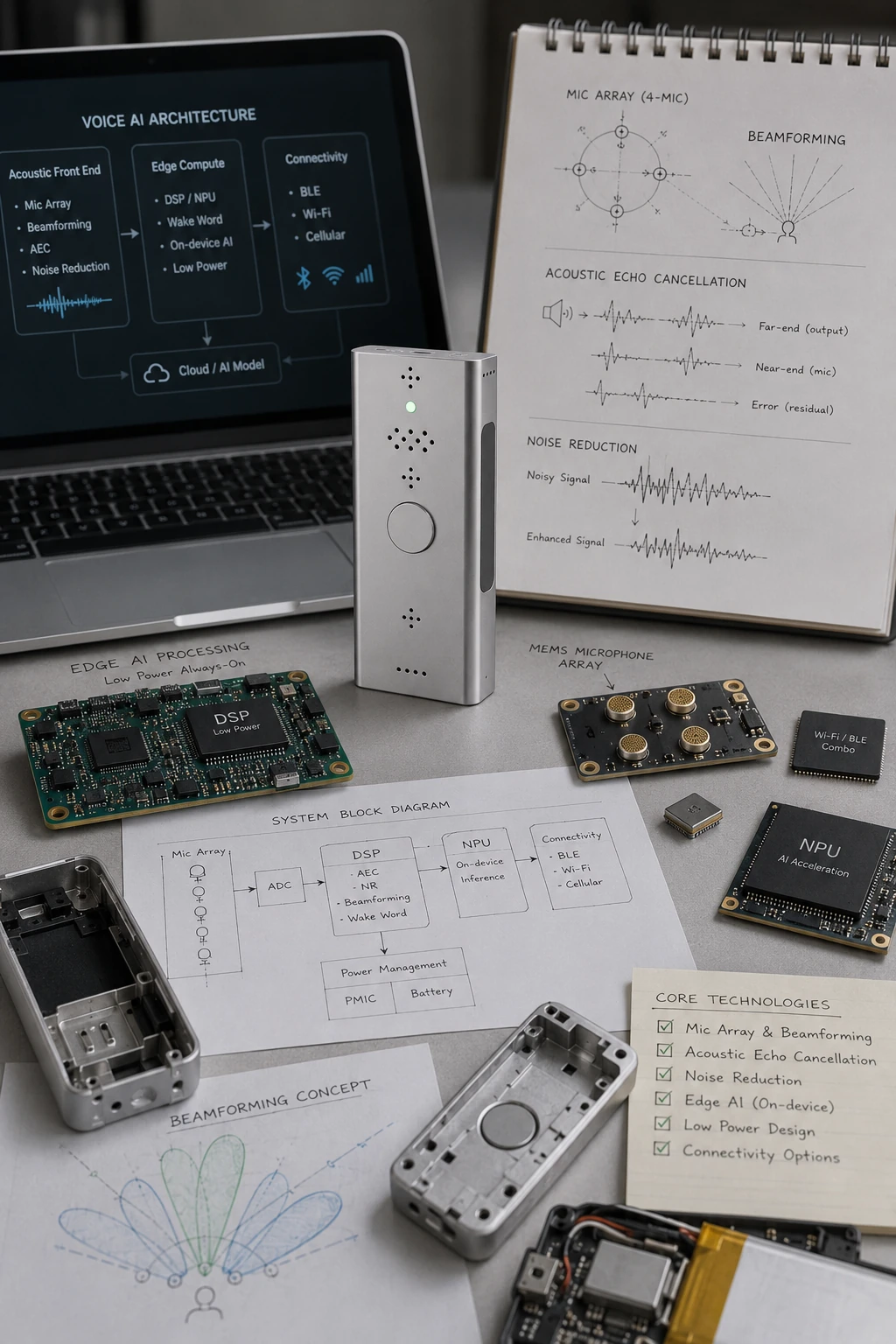 SMT production line assembling voice AI hardware boards